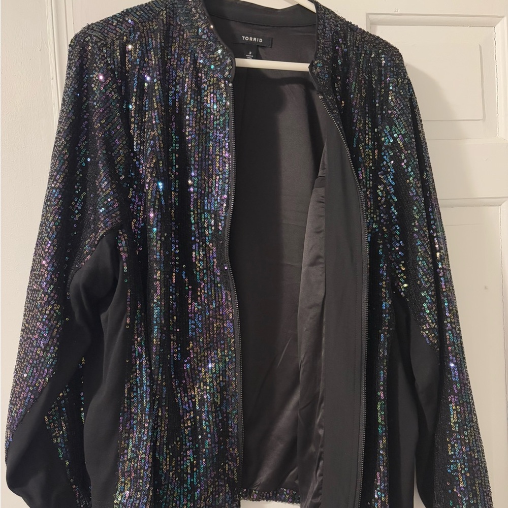 Black Sequin Jacket 3x